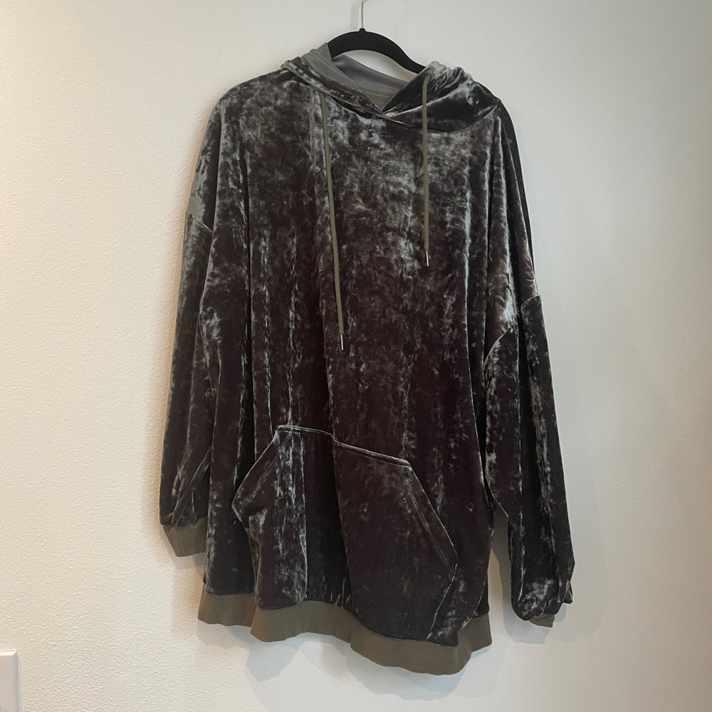 BDG Oversized Velvet Hoodie